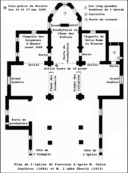 Plan eglise Faverney